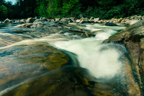 Waters of White Mountain National Park Long exposure of water in White Mountain National Park New Hampshire. loudon stock pictures, royalty-free photos & images