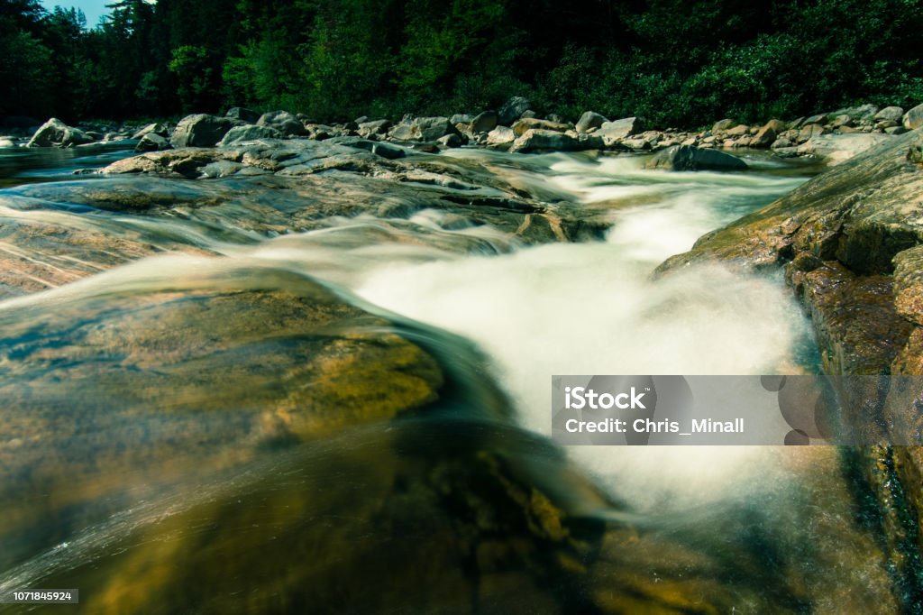 Waters of White Mountain National Park Long exposure of water in White Mountain National Park New Hampshire. Appalachia Stock Photo