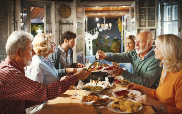 istock Family having dinner on Christmas eve. 1071889408