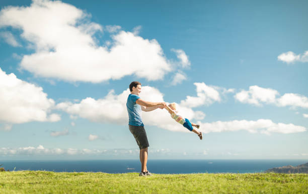 istock Father and son playing in the park 1071896304