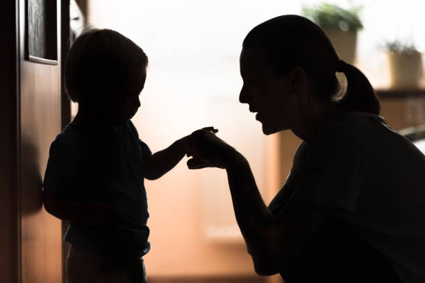 istock Mother and son playing at home 1071896416