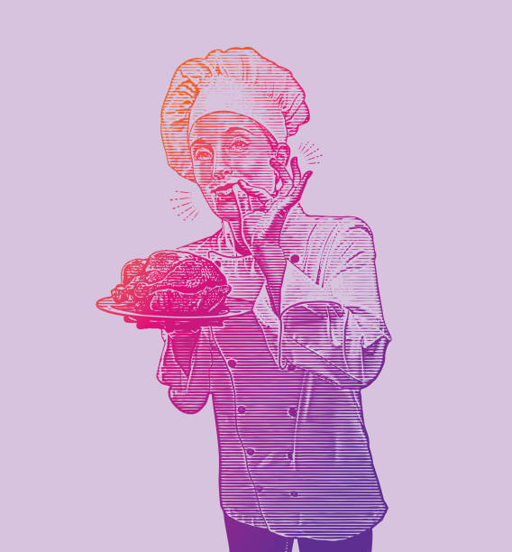 istock Female chef giving okay hand sign 1071911394