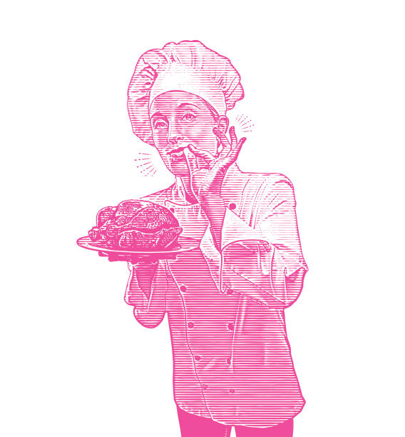 istock Female chef giving okay hand sign 1071911416