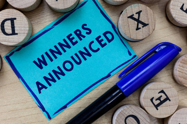 istock Conceptual hand writing showing Winners Announced. Business photo text Announcing who won the contest or any competition 1071915968