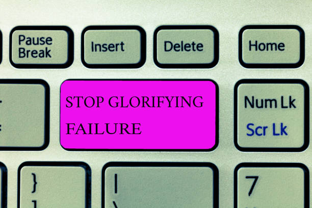 istock Text sign showing Stop Glorifying Failure. Conceptual photo do not let Breakdown Rule your life Try again 1071915978