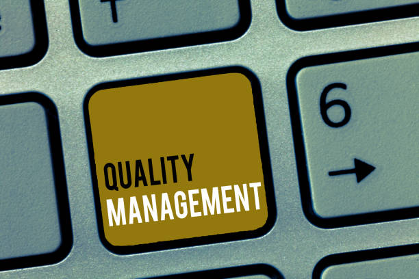 istock Word writing text Quality Management. Business concept for Maintain Excellence Level High Standard Product Services 1071916194