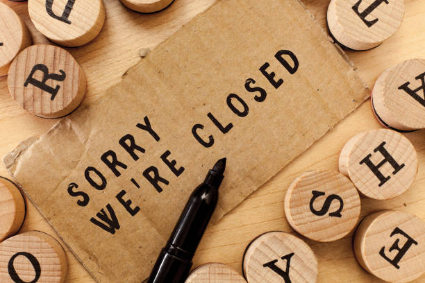 istock Handwriting text writing Sorry We re are Closed. Concept meaning Expression of Regret Disappointment Not Open Sign 1071916398