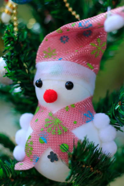 istock Snowman on the Christmas tree with decorations on special days. 1071925690
