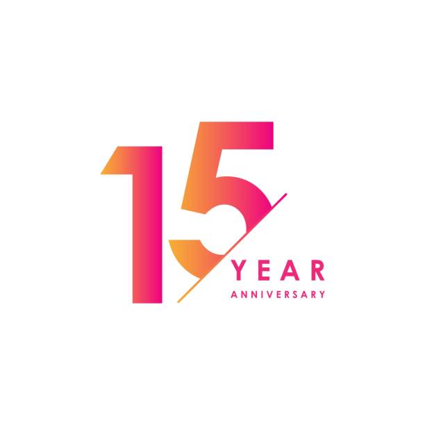 15 Year Anniversary Vector Template Design Illustration 15 Year Anniversary Vector Template Design Illustration number 15 stock illustrations