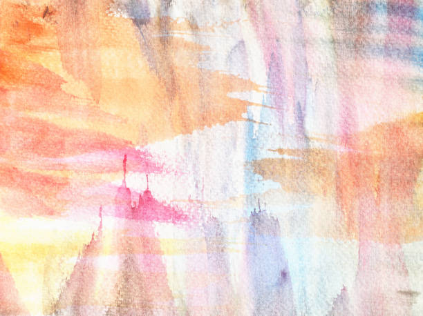 istock Bright with colorful watercolor stroke and spray on pape 1071969362
