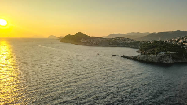 istock Dubrovnik Old Town and Walls at Sunset 1071988628