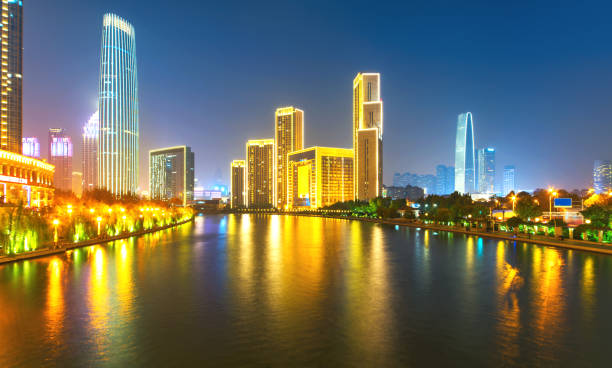 istock Beautiful City Nightscape, Tianjin, China 1071990168