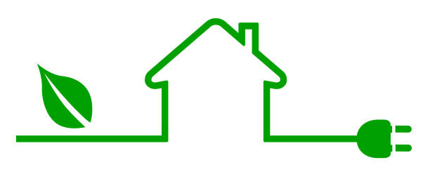 Doe herleven Overtuiging Hallo Eco House Icon Energy Efficient House Concept Vector Stock Illustration -  Download Image Now - iStock