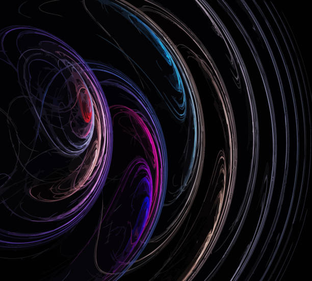 istock image of one Digital Fractal on Black Color 1072017884