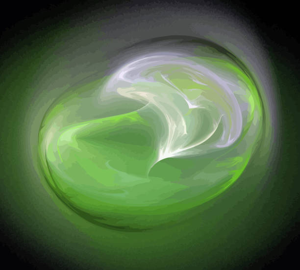 istock image of one Digital Fractal on Black Color 1072021218