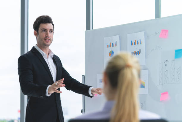 istock Business team is discussing on white board in meeting 1072035700