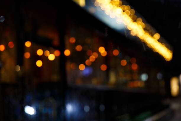 istock Night christmas cafe. Blurred photo 1072037592