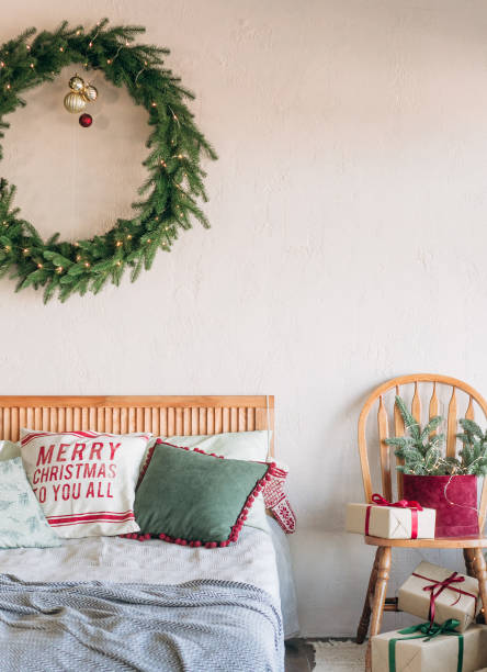 istock Rustic room decoration Christmas parties gift boxes 1072038114