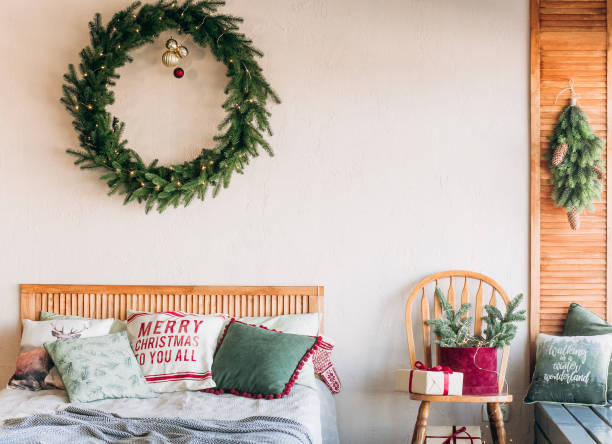 istock Rustic room decoration Christmas parties gift boxes 1072038130