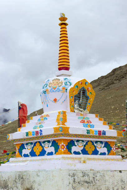 istock Tibetan multi-colored stupa in the mountains. 1072038294