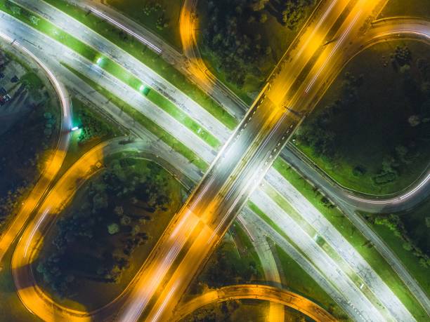 istock aerial drone photo long exposure ring road 1072040012