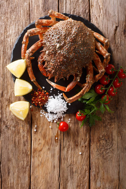 Traditional Chinese cuisine: crab on the table