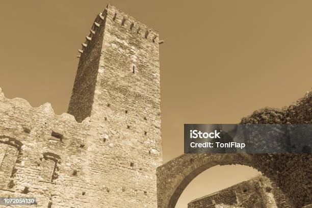 The Romanesque Abbey Of Sant Pere De Rodes In The Municipality Of El Port De La Selva Girona Catalonia Stock Photo - Download Image Now