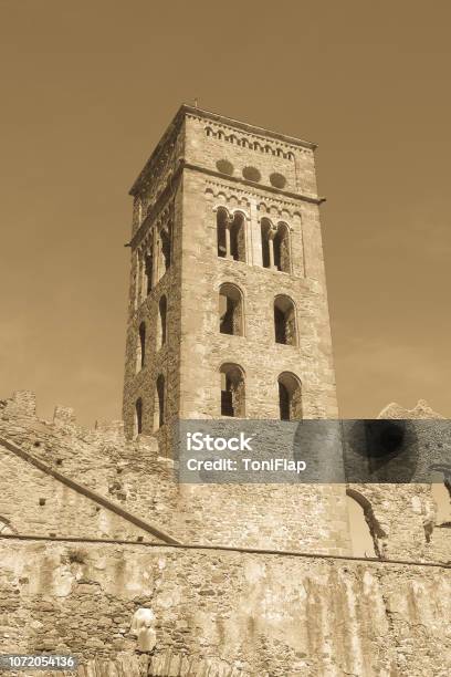 The Romanesque Abbey Of Sant Pere De Rodes In The Municipality Of El Port De La Selva Girona Catalonia Stock Photo - Download Image Now