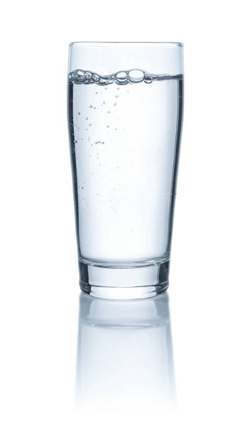 An isolated glass with water