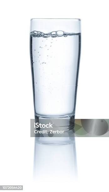 An Isolated Glass With Water Stock Photo - Download Image Now - Drinking Glass, Water, Cut Out