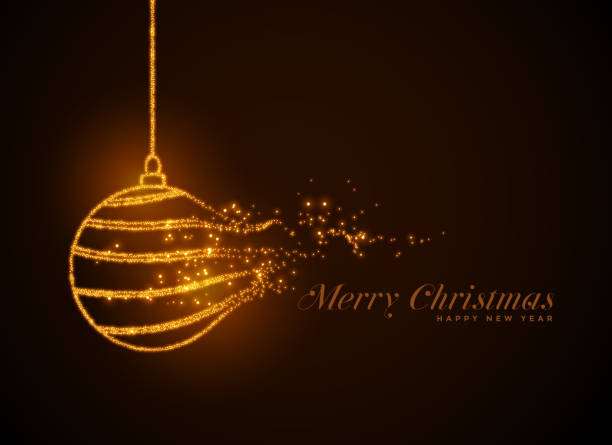 istock christmas ball made with golden sparkles particles background 1072056612