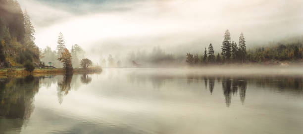 autumn season over the lake