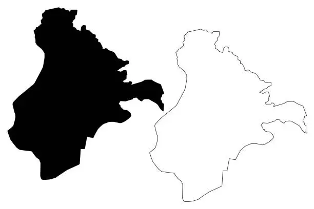 Vector illustration of Ardahan map vector
