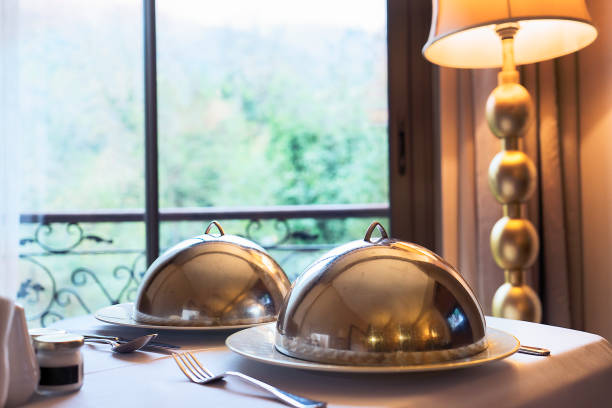 istock Romantic room service in a luxury five stars hotel - Having dinner 1072070844