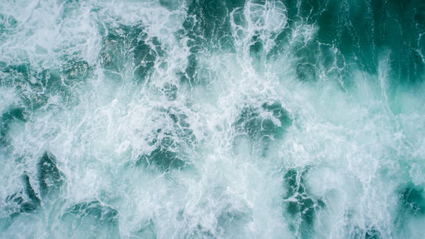 istock aerial view of sea wave surface 1072074376