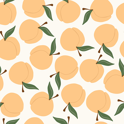 Seamless peach pattern