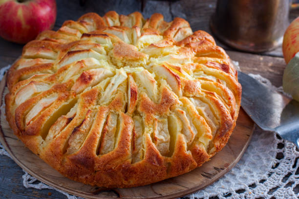 istock Cornish apple pie, traditional English pastries 1072082180