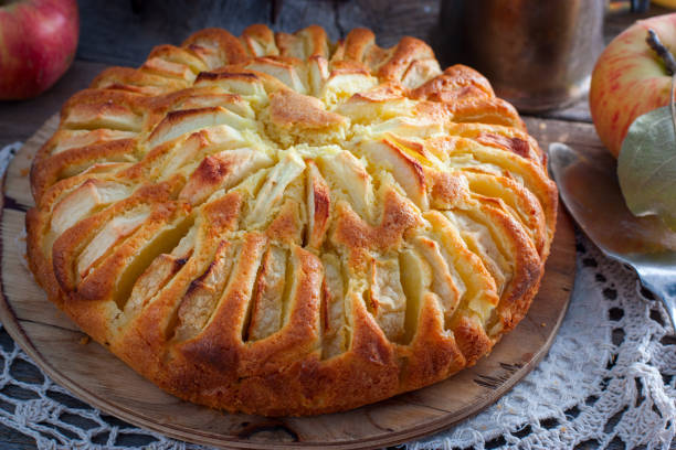 istock Cornish apple pie, traditional English pastries 1072082302