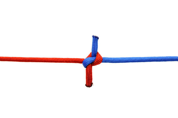 istock Knot on a cord on a white background . 1072084220