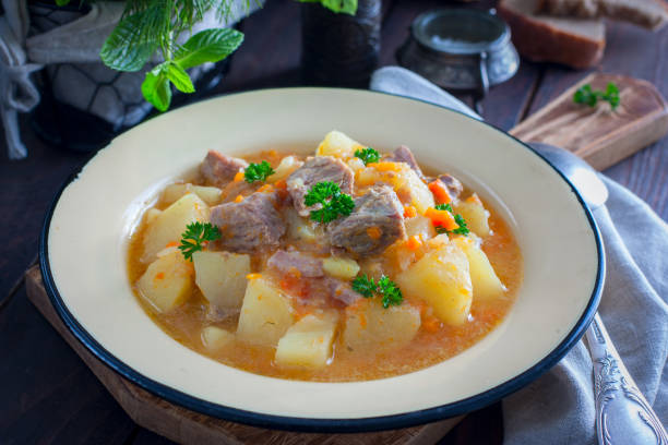 istock Stewed potatoes with turkey meat, horizontal 1072085498