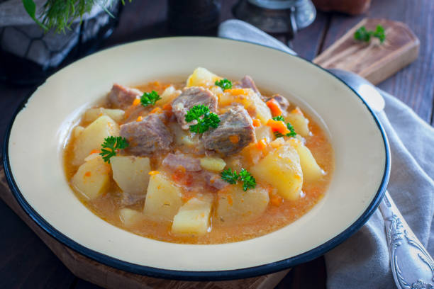 istock Stewed potatoes with turkey meat, horizontal 1072085516