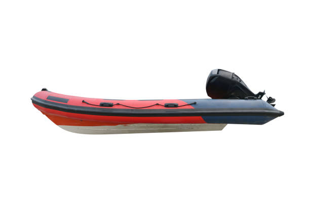 istock red inflatable boat isolated on white background 1072087554