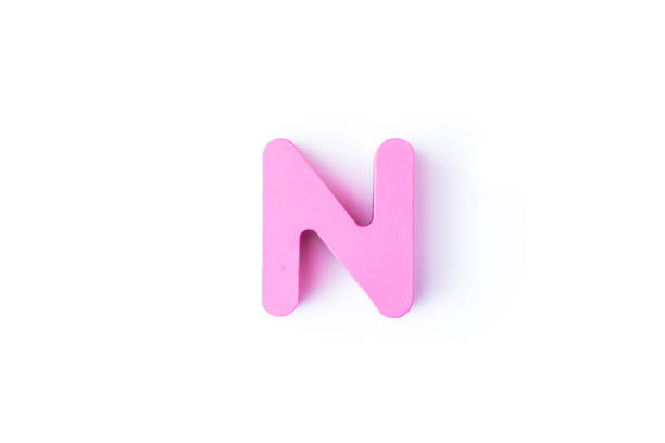 istock N letters in English on a white background. 1072088416