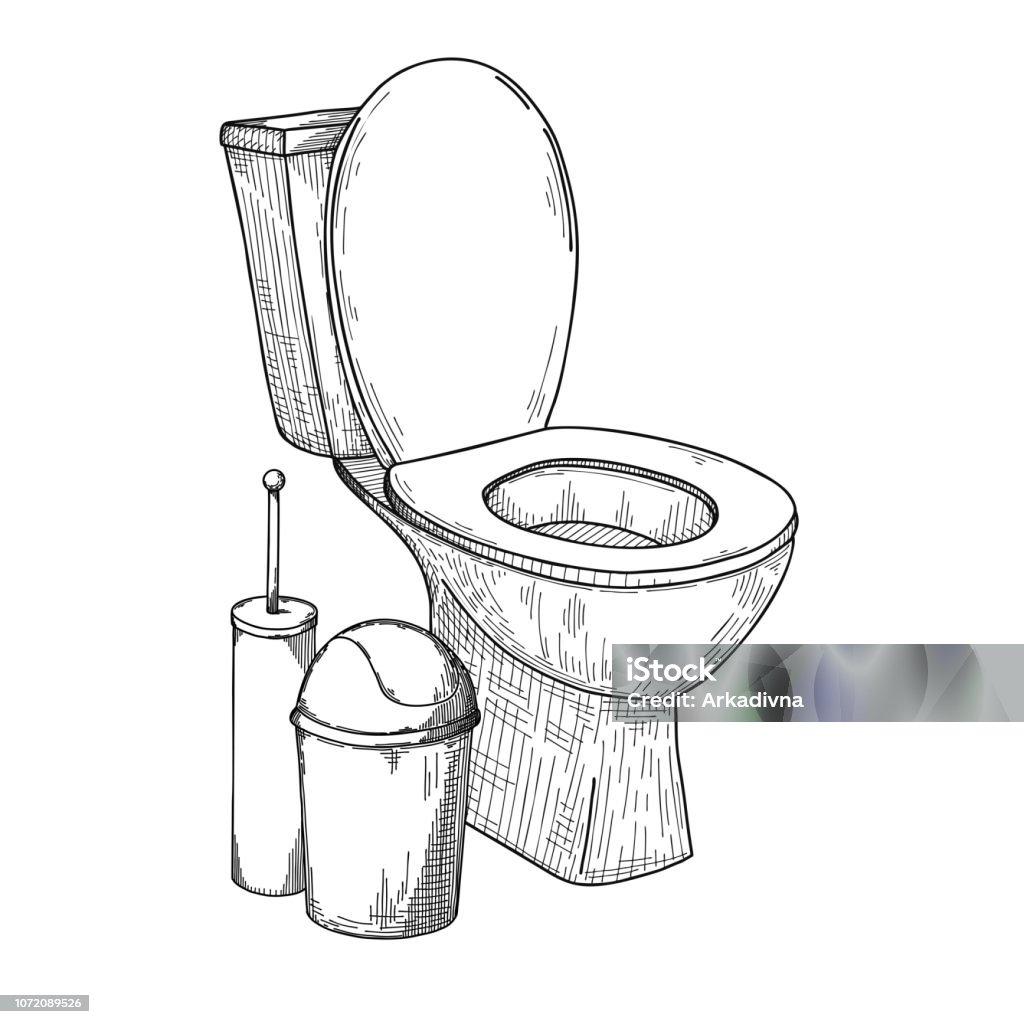 Ilustración de Dibujo De La Taza Del Inodoro Y Otros Artículos De Aseo Aislados Sobre Fondo Blanco Vector De y más Vectores Libres de Derechos de Lavabo - Instalación fija - iStock Ilustración de Dibujo De La Taza Del Inodoro Y Otros Artículos De Aseo Aislados Sobre Fondo Blanco Vector De y más Vectores Libres de Derechos de Lavabo - Instalación fija - iStock
