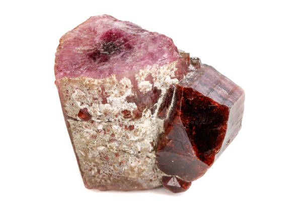 istock Macro mineral tourmaline stone on a white background 1072092292