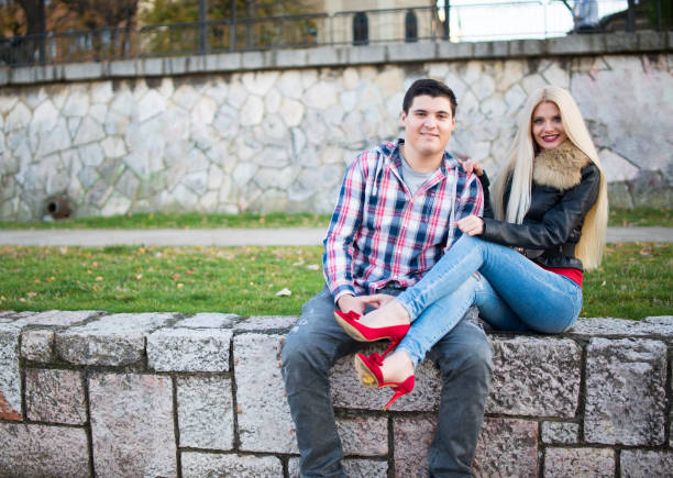 istock Young couple enjoys in  sunny day outside. 1072093236