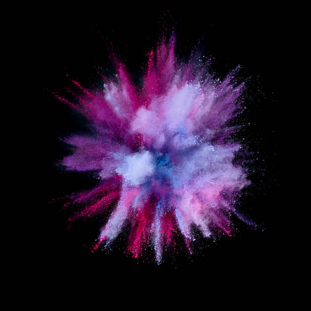 istock Colored powder explosion. Abstract closeup dust on backdrop. Colorful explode. Paint holi 1072093592
