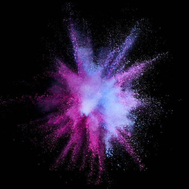 istock Colored powder explosion. Abstract closeup dust on backdrop. Colorful explode. Paint holi 1072093612