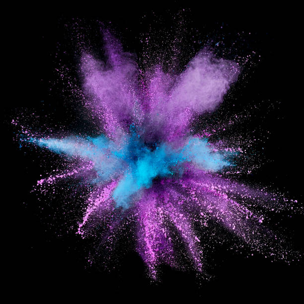 istock Colored powder explosion. Abstract closeup dust on backdrop. Colorful explode. Paint holi 1072093876