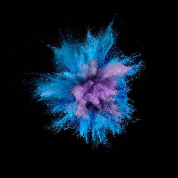 istock Colored powder explosion. Abstract closeup dust on backdrop. Colorful explode. Paint holi 1072093882